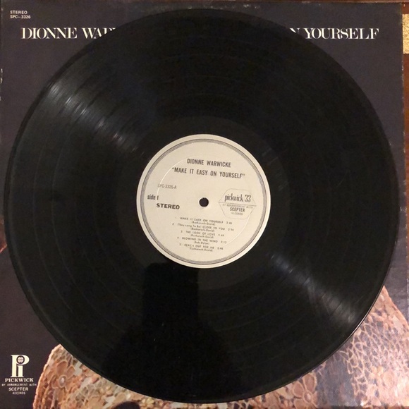 Dionne Warwick Make It Easy On Yourself Vinyl Lp '72 - Picture 5 of 6